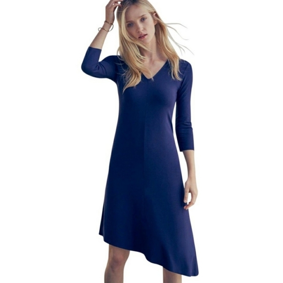 Eileen Fisher Dresses & Skirts - EILEEN FISHER Asymmetrical Quarter Sleeve Dress L